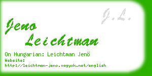 jeno leichtman business card