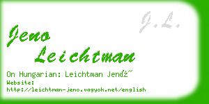 jeno leichtman business card